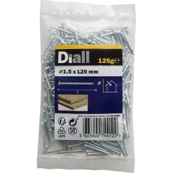 Clous à tête bombée en acier zingués 1,5x20 - 125g^Diall Clearance