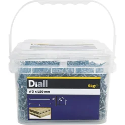 Clous à tête d'homme ronde en acier galvanisé 3x50 - 5kg-Diall Outlet