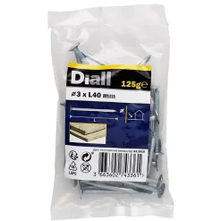 Clous à tête plate en acier galvanisé 3x40 - 125g-Diall Outlet