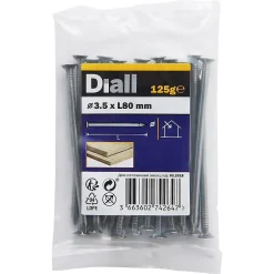 Clous à tête plate en acier galvanisé 3,5x80 - 125g^Diall Hot