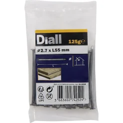 Clous à tête plate en acier galvanisé 2,7x55 - 125g^Diall Best