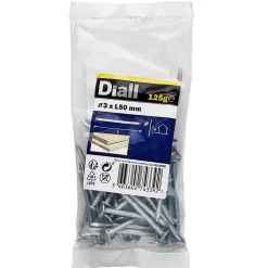 Clous à tête plate en acier galvanisé 3x50 - 125g-Diall