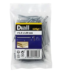 Clous à tête plate en acier galvanisé 1,5x30 - 125g-Diall Discount