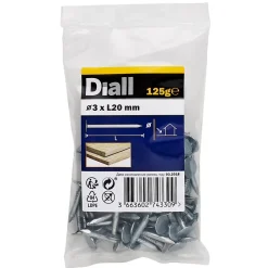 Clous à tête plate en acier galvanisé 3x20 - 125g^Diall Online
