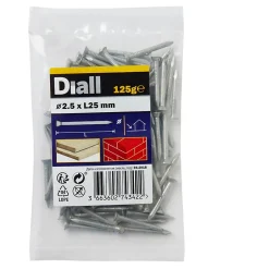 Clous de maçon en acier galvanisé ∅2,5 x25mm - 125g^Diall New