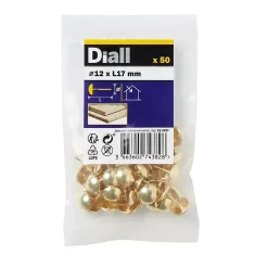Clous tapissiers en acier plaqués en laiton 12 mm x 50^Diall Discount
