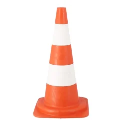 Cône de signalisation orange PVC - HT 54 cm -^Wilmart Hot