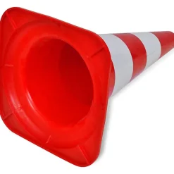 Cône de signalisation réfléchissant 10 pcs 50 cm Rouge et blanc^Vidaxl Best