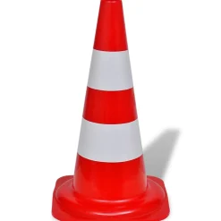 Cône de signalisation réfléchissant 10 pcs 50 cm Rouge et blanc^Vidaxl Best