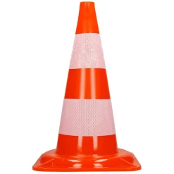 Cône de signalisation routière cône de chantier orange blanc 47 cm 12 pièces-ECD Germany Sale