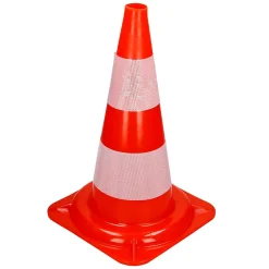 Cône de signalisation routière cône de chantier orange blanc 47 cm 1 pièce^ECD Germany Online