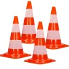 Cônes de signalisation routière cône de chantier orange blanc 47 cm 4 pièces-ECD Germany Outlet