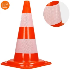 Cônes de signalisation routière cône de chantier orange blanc 47 cm 4 pièces-ECD Germany Outlet