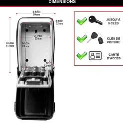 Coffre à clés mural Masterlock 5412EURD-Master Lock