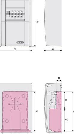 Coffre fort à combinaison mural-Abus