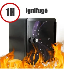 Coffre fort ignifuge 40L Anti feu 1H Electronique a code fixation sol FS-FM40 Reskal Couleur - Violet^Autres Online