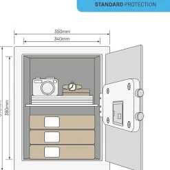 Coffre-fort Électronique - - YSV/390/DB2 - Large 40L - 39x35x36cm^Yale Best
