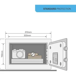 Coffre-fort Électronique a Alarme - - YEC/200/DB2 - Small 8.6L - Sirene 130 dB - 20x31x20cm^Yale Hot
