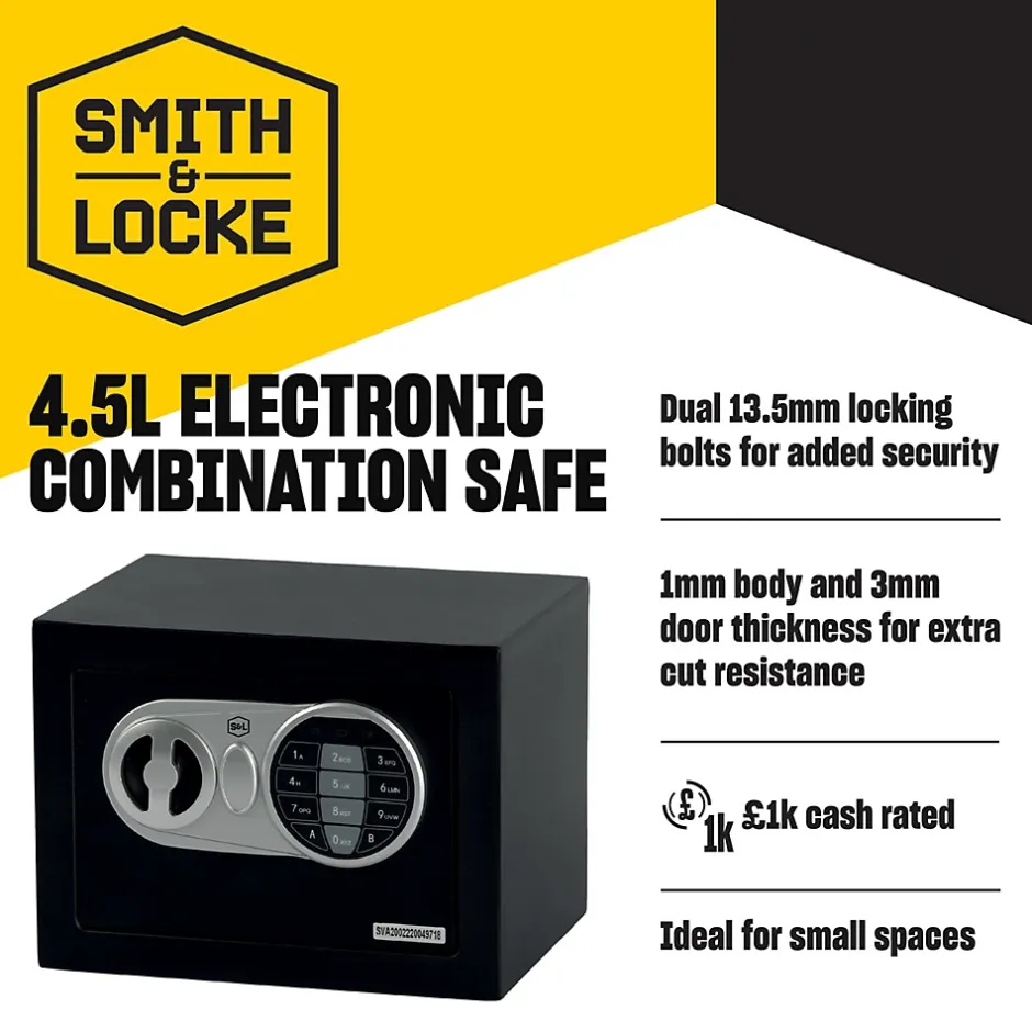 Coffre-fort électronique - 4.5L-Smith & Locke New