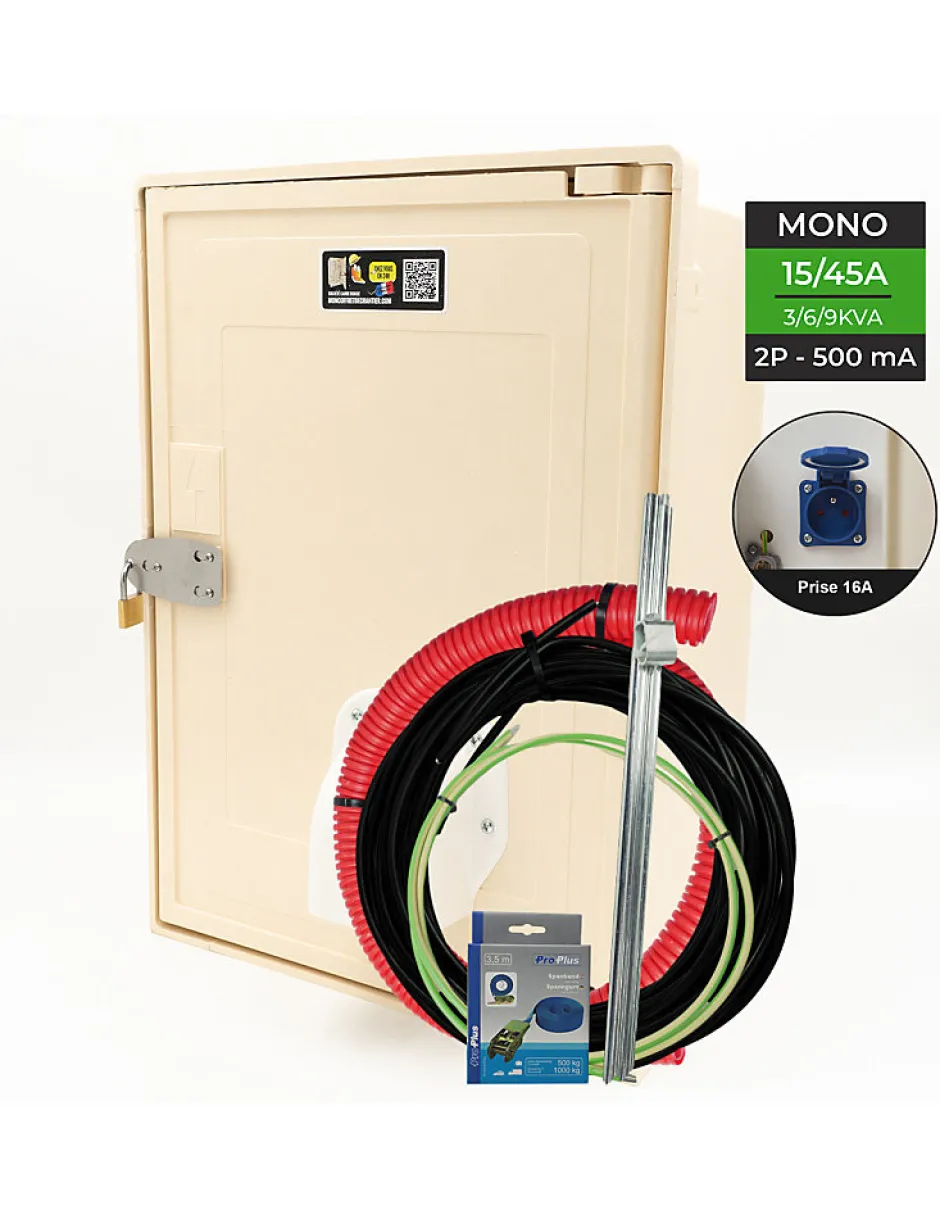 Coffret 10 Mètres 3/6/9 Kw "aerien" Complet^Carré Rouge Best