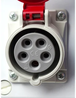 Coffret De Chantier 5 Prises 63a 400v Sur Pied-Carré Rouge Clearance