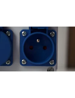 Coffret de chantier monophasé avec arrêt d'urgence-Carré Rouge