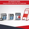 Coffret de Chantier Monophasé 230V - 4 Prises NF 2P+T - 16A - 9 Modules - Coffret Électrique sans câble^Atole Best