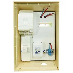 Coffret de chantier monophasé 12 kW - pack complet raccordement souterrain 3 mètres conforme ENEDIS avec bornier IP2X^Tecko New