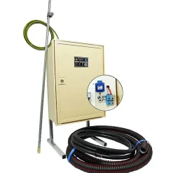 Coffret de chantier monophasé 3/6/9 kW - pack complet raccordement souterrain 3m conforme ENEDIS avec 1 prise et bornier IP2X-Tecko New