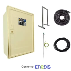 Coffret de chantier triphasé 18/36 kW - pack complet raccordement AIR 15m avec prise 63A conforme ENEDIS-Tecko Outlet