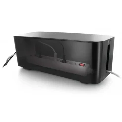 Coffret de rangement câbles et multiprises grande taille noir-Lifebox