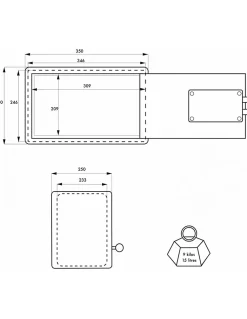 Coffret de sécurité à poser Sedan, fermeture par clé, 2 pênes, 15L -^Thirard Discount