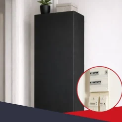 Coffret d'habillage 13 modules en acier noir pour tableaux électriques - H 540 x L 340 x P 140 mm - Réf. RCH100NR^Atole New