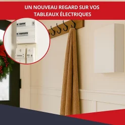 Coffret d'habillage 13 modules en acier blanc pour tableaux éléctriques - H 670 x L 340 x P 140 mm - Réf. RCH200-Atole New