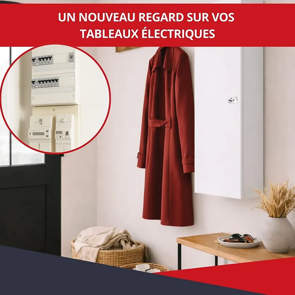 Coffret d'habillage 13 modules en acier blanc avec serrure à clef - H 1040 x L 340 x P 140 mm - Réf. RCH500GSS-Atole Sale