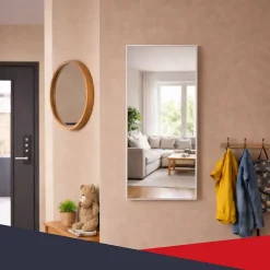 Coffret d'habillage 13 modules en acier blanc avec porte miroir - H 79 x L 34 x P 14,5 cm - Réf. RCH300MIR^Atole Online