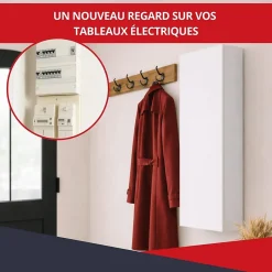 Coffret d'habillage 13 modules en acier blanc pour tableaux éléctriques - H 1040 x L 340 x P 140 mm - Réf. RCH500-Atole New