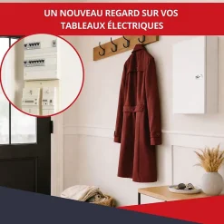 Coffret d'habillage 13 modules en acier blanc avec serrure à clef - H 670 x L 340 x P 140 mm - Réf. RCH200GSS-Atole Hot