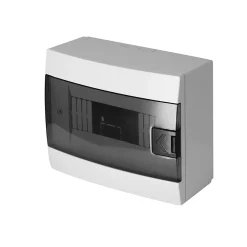 Coffret électrique en saillie 8 modules Tableau électrique nu blanc fumé, 215,5 x 173,5 x 104,5 mm, HOROZ^Horoz Electric New