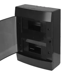 Coffret électrique en saillie 16 modules Tableau électrique nu noir fumé, 215 x 290,5 x 110 mm, HOROZ-Horoz Electric New