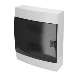 Coffret électrique en saillie 24 modules Tableau électrique nu blanc fumé, 286 x 340,5 x 112,5 mm, HOROZ^Horoz Electric Hot