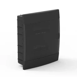 Coffret électrique encastré 24 modules Tableau électrique nu noir fumé, 286 x 340,5 x 112,5 mm, HOROZ-Horoz Electric New