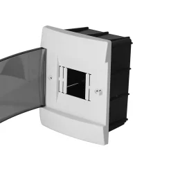 Coffret électrique encastré 4 modules Tableau électrique nu blanc fumé, 140 x 173 x 104 mm, HOROZ^Horoz Electric