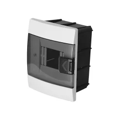 Coffret électrique encastré 4 modules Tableau électrique nu blanc fumé, 140 x 173 x 104 mm, HOROZ^Horoz Electric