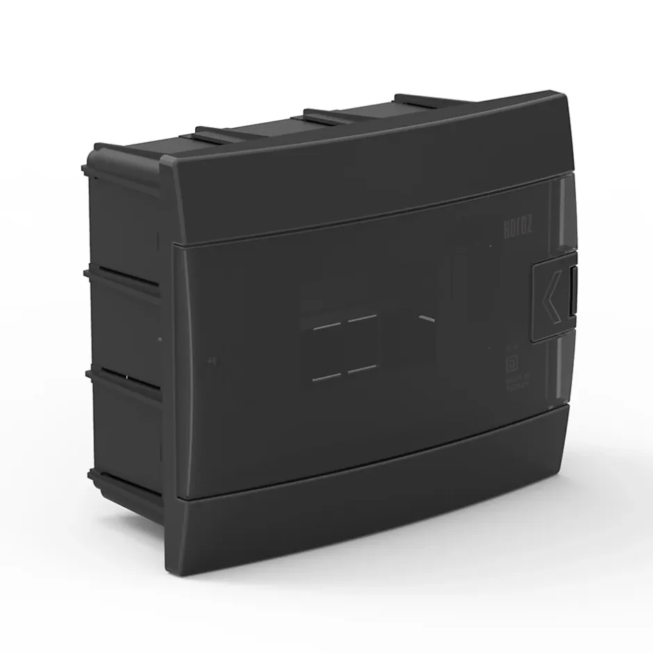 Coffret électrique encastré 8 modules Tableau électrique nu noir fumé, 215,5 x 173,5 x 104,5 mm, HOROZ^Horoz Electric Online