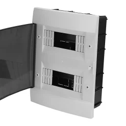 Coffret électrique encastré 16 modules Tableau électrique nu blanc fumé, 215 x 290,5 x 110 mm, HOROZ^Horoz Electric Discount