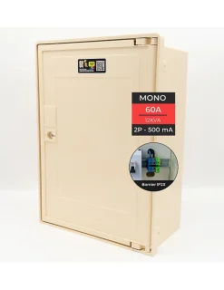 Coffret Mono 12 Kw Avec Bornier Ip2x-Carré Rouge Outlet