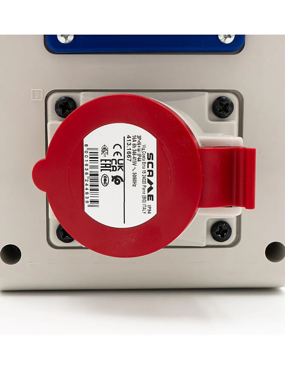 Coffret Triphasé 6/18 Kws Avec Prises-Carré Rouge Clearance