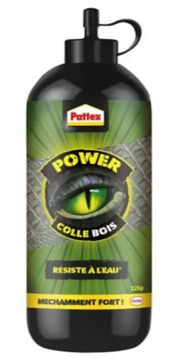 Colle à bois Power blanc résiste à l'eau 225g^Pattex Discount