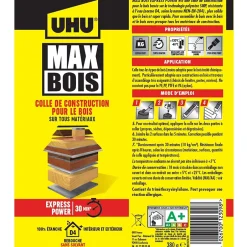 Colle à bois sans PU , cartouche 380g-UHU Discount
